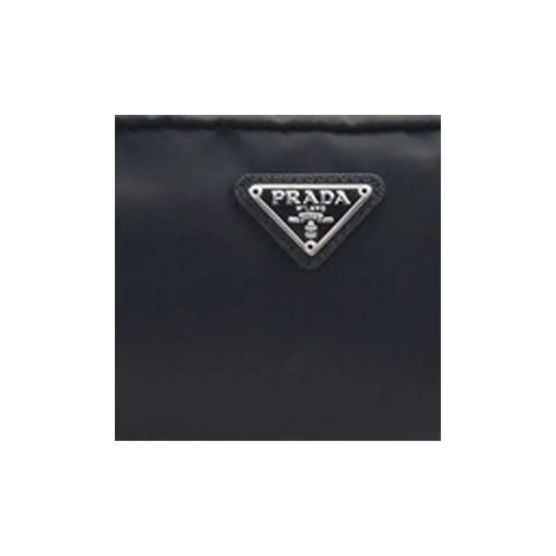 PRADA Nylon Makeup Bag Women's Black-3