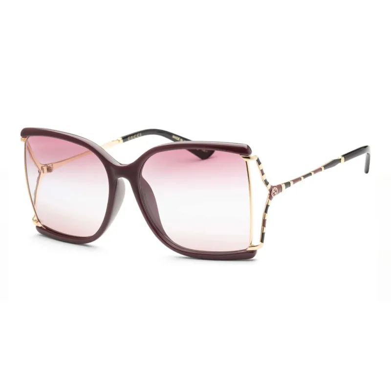 GUCCI Plastic Irregular Shape Sunglasses Women's Multicolor-0