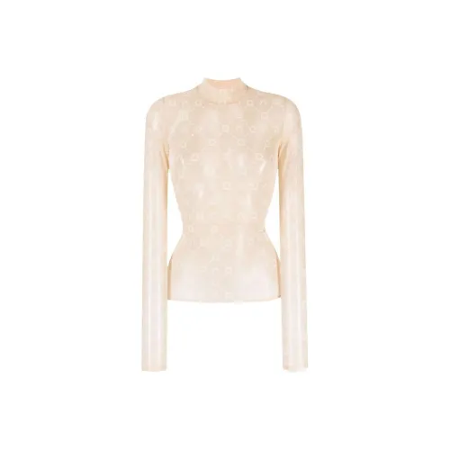 Marine Serre T-Shirts Women's Light Beige