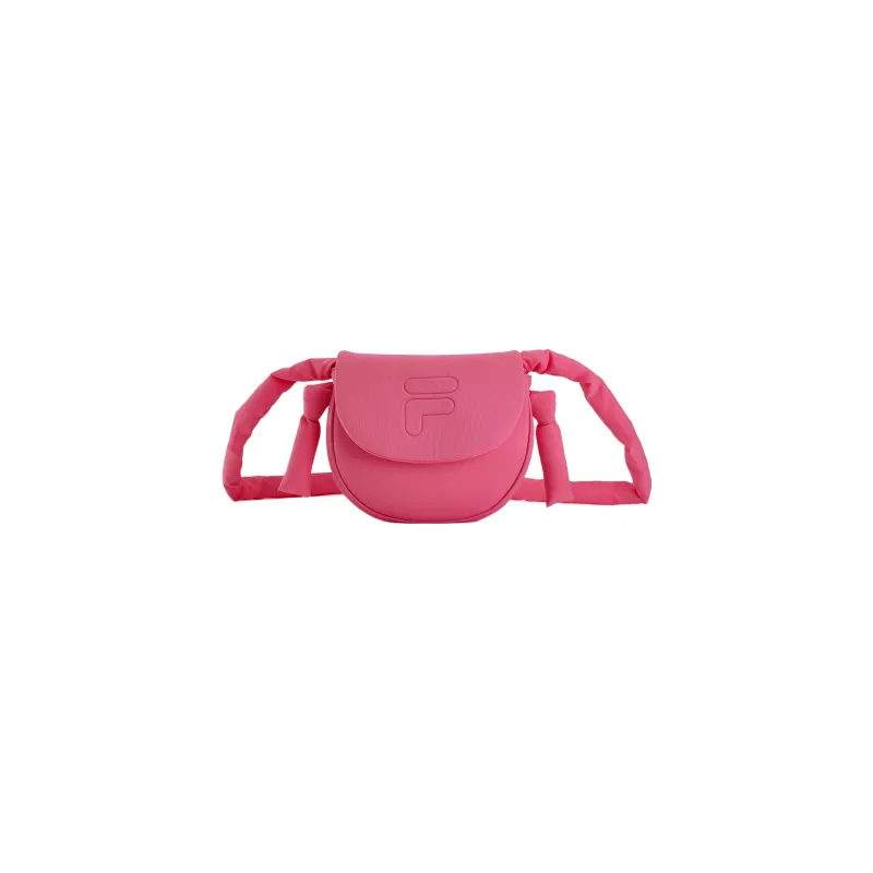 FILA FUSION PU Laminated Textile Saddle Bags Shoulder Bags Small Size Women's Fuchsia-0