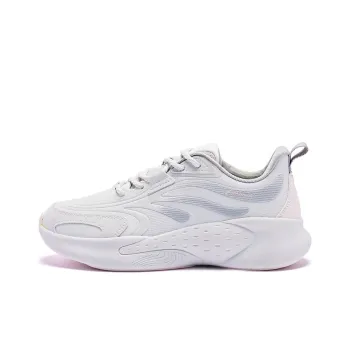 QIAODAN Anti Slip Wear Resistant Low Top Running Shoes Women's Light Gray Cloud Pink