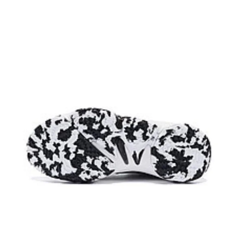 QIAODAN Slip Resistant Cushioning High Top Basketball Shoes Men's Black Jordan White-3