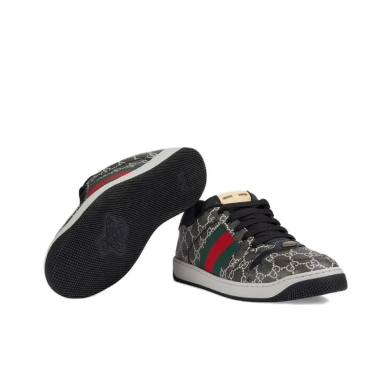 GUCCI Screener 'GG Supreme Black Grey'-4