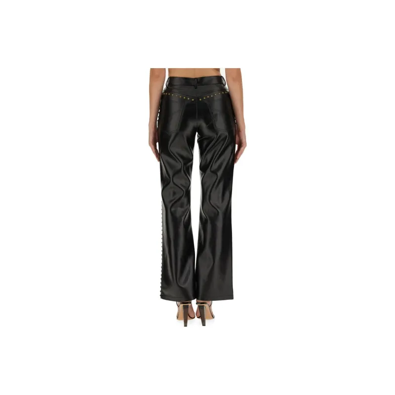 MOSCHINO Jeans Stud Detailed Wide Leg Trousers-1