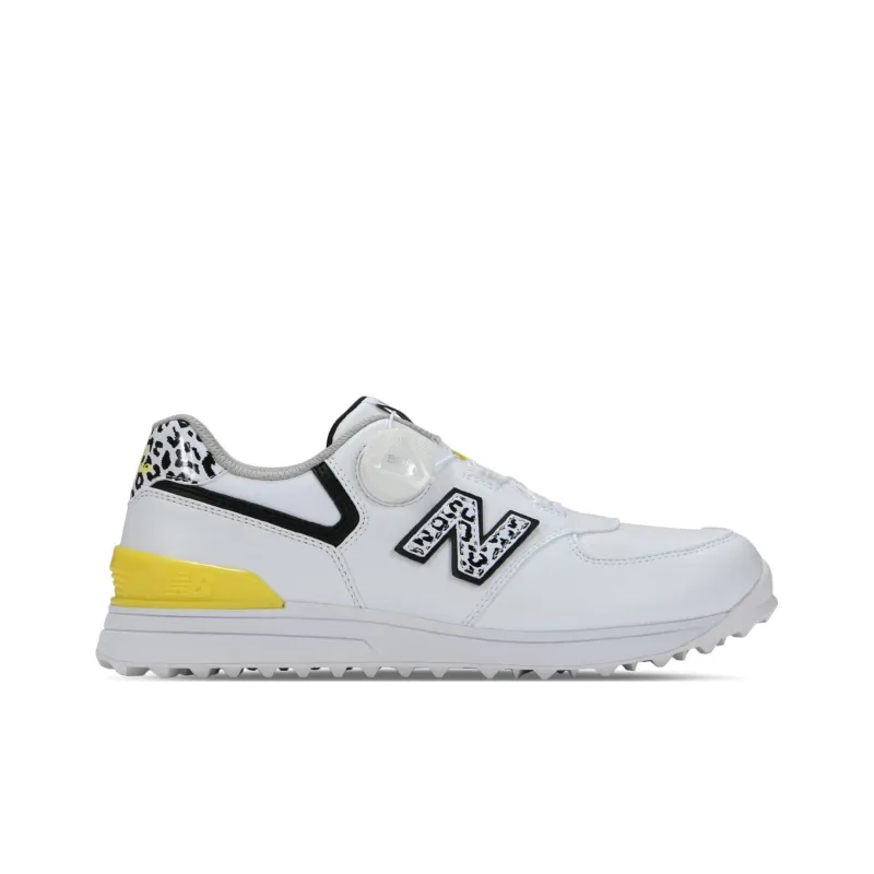 New Balance 574 Boa 2E Golf Shoes 'White Black Yellow' Women's-1