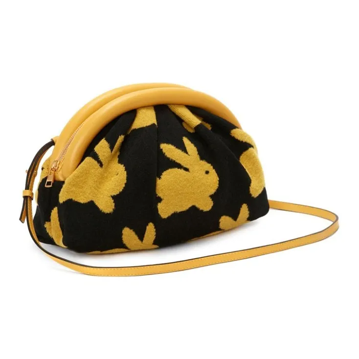 JW Anderson Bumper Patterned-intarsia Knit Clutch Bag-2