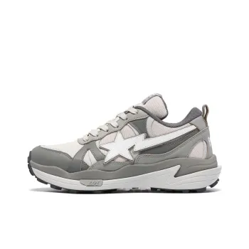 A BATHING APE Trail Sta Low Top Casual Shoes Men's Gray