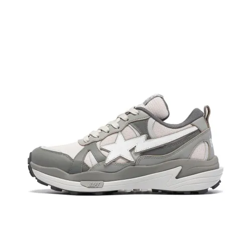 A BATHING APE Trail Sta Low Top Casual Shoes Men's Gray