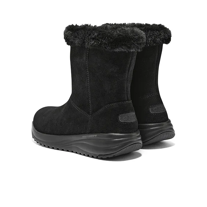 Skechers ON THE GO STELLAR Thermal Abrasion Resistant Slip Resistant Short Snow Boots Women's All Black-4