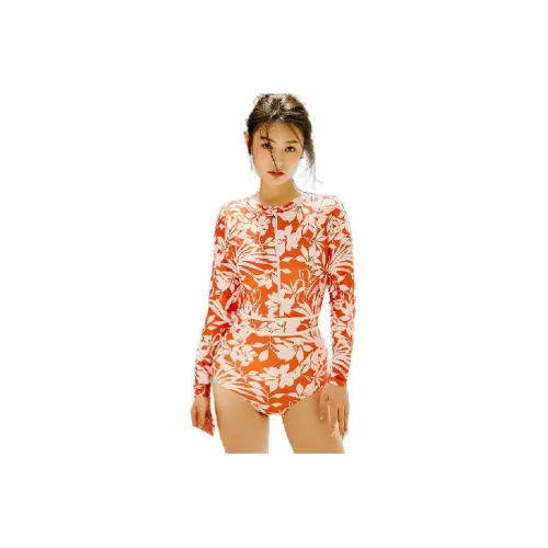 YMEISHAN One-Piece Swimsuits Women's Autumn Orange