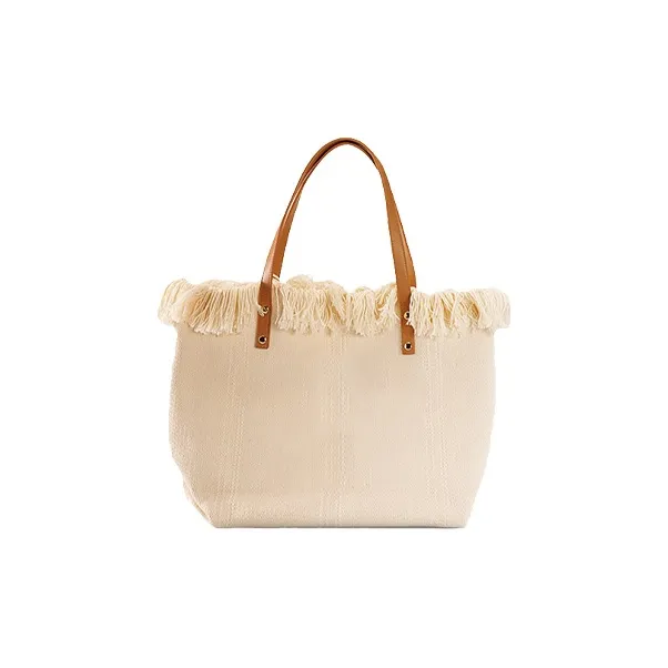 CHRISBELLA Commute Tote Bag, Shopping Bag, Handbag Women's Warm Beige/Country Green/Multicolor Yellow-2