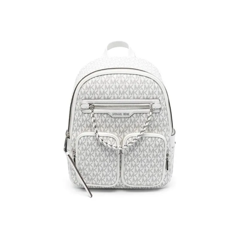 MICHAEL KORS Elliot Polyurethane Backpack Women's Gray/White-0
