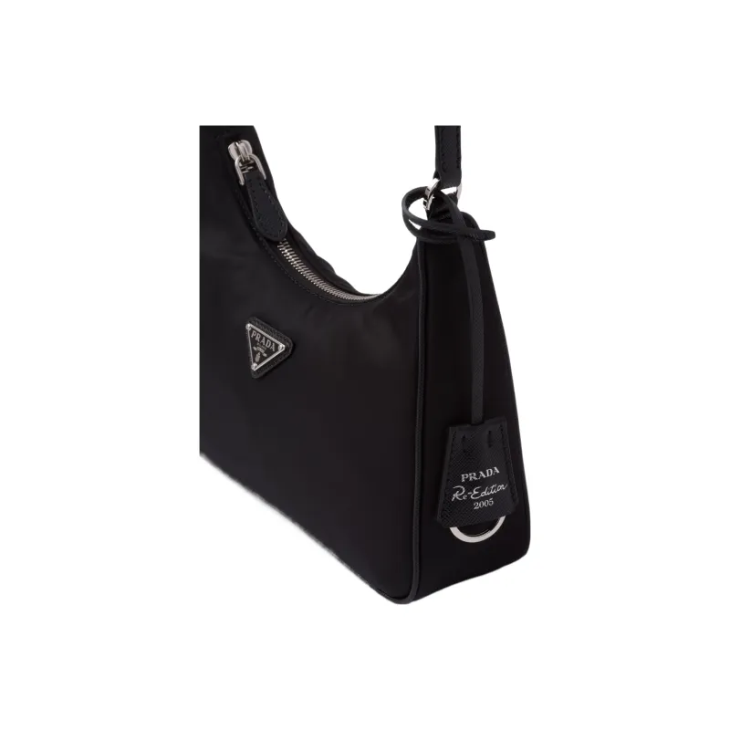 PRADA Re Edition 2005 Re Nylon And Saffiano Mini Shoulder Bag Black-3