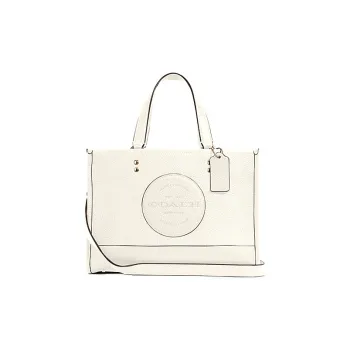 COACH Dempsey Litchi Grain Leather Tote Bag Shopping Bag Shoulder Bag Crossbody Bag Handbags Large Size Women's White