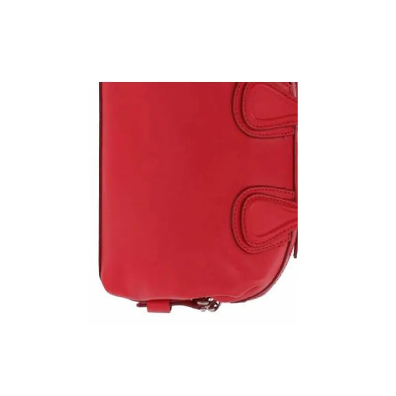 GIVENCHY Leather Interior Pocket Zipper Pocket Handbag Regular Women's Red-4