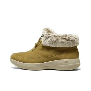 Skechers AGO WALK ARCH FIT BOOT Warm Anti Slip And Wear Resistant Short Mid Calf Snow Boots Women's Chestnut