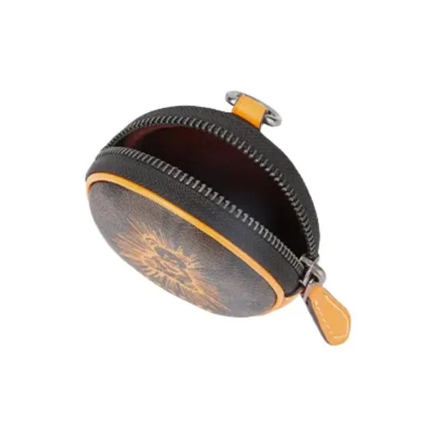 COACH PVC Coin Purse Women's Redwood/Bright Citrus Orange-2