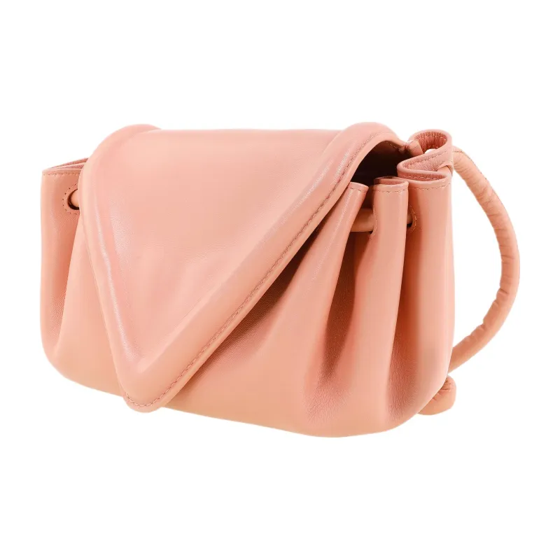 Bottega Veneta Leather Crossbody Bag Clutch Small Size Women's Pink-1