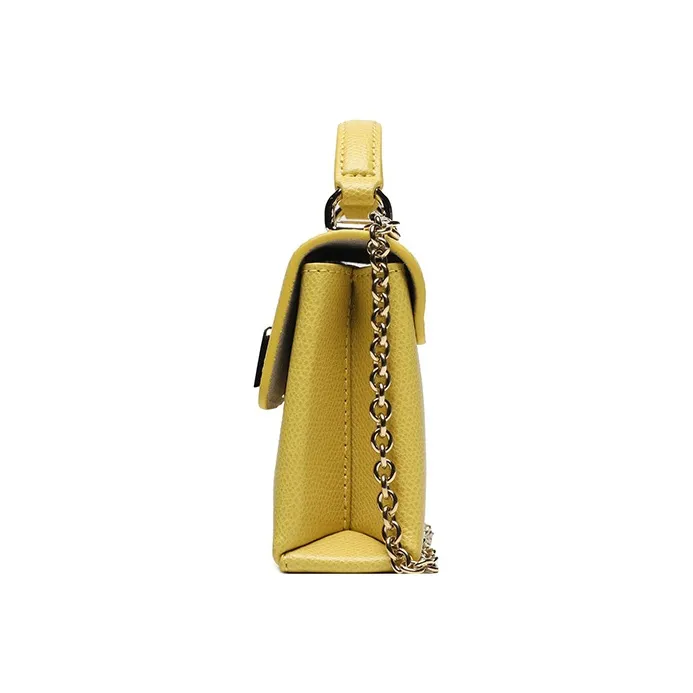 Furla 1927 Collection Genuine Leather Shoulder Bag Crossbody Bag Handbag Mini Women's Yellow-1