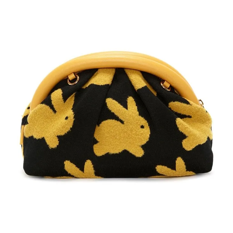 JW Anderson Bumper Patterned-intarsia Knit Clutch Bag-1