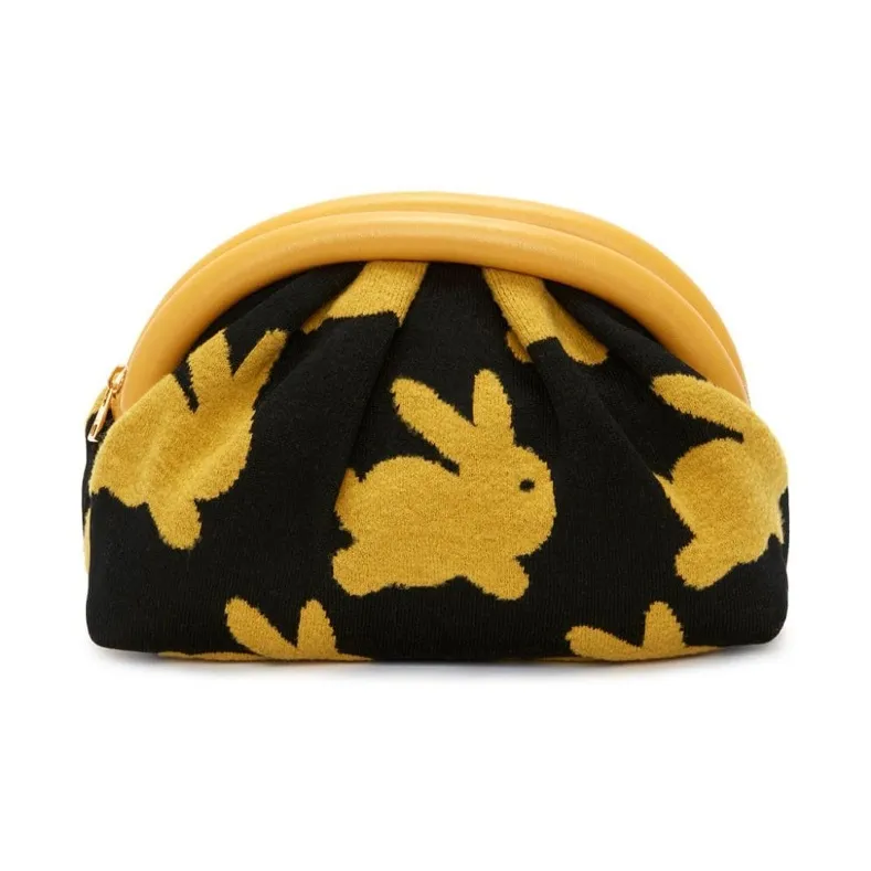 JW Anderson Bumper Patterned-intarsia Knit Clutch Bag-0