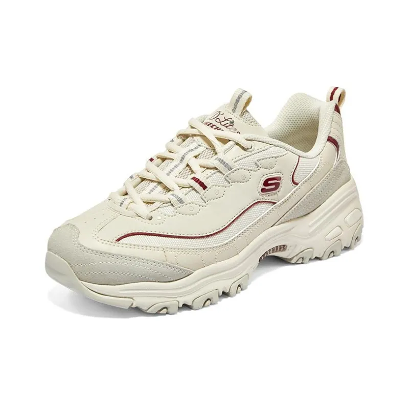 Skechers Dlites 1.0 'Beige Burgundy' Women's-2