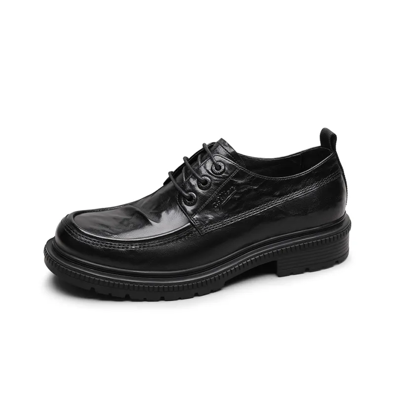 GOLDLION Dress Shoes Men Low Top Black/Brown-0