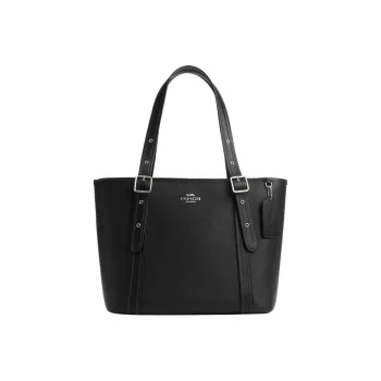 COACH Ashton Pebbled Leather Tote Bag, Shopping Bag, Handbag, Shoulder Bag Women's Black