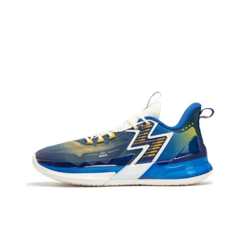 361° BIG3 4.0 PRO Cushioning Anti Slip And Wear Resistant Low Top Basketball Shoes Men's Numbers Blue Vintage Yellow