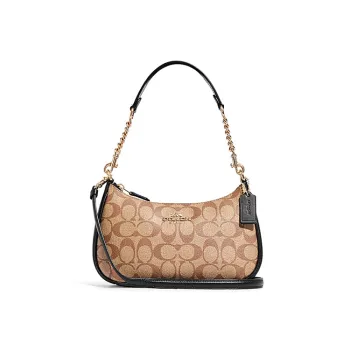 Authenticated Coach Teri Shoulder Bag In Signature Canvas   Women