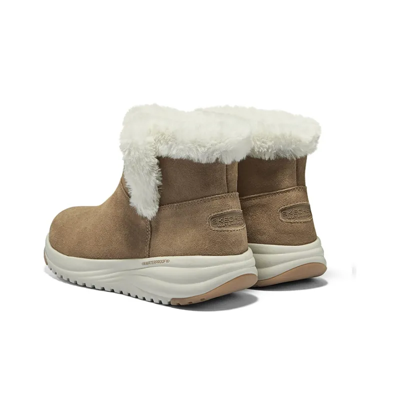 Skechers ON THE GO STELLAR Abrasion Resistant Slip Resistant Short Mid Calf Snow Boots Women's Chestnut-3