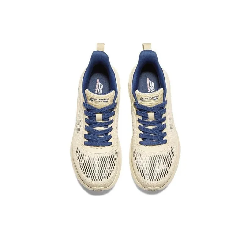 Skechers Breathable Lightweight Low Top Casual Shoes Men's Beige-4