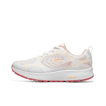 Skechers Go Run Consistent Anti Slip Wear Resistant Low Top Casual Running Shoes Women's White Orange