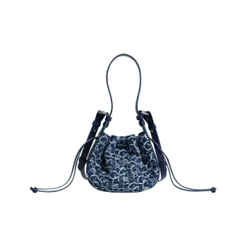 Laurence & Chico Cotton Bucket Bags Crossbody Bag Shoulder Bag Small Size Women's Dark Blue