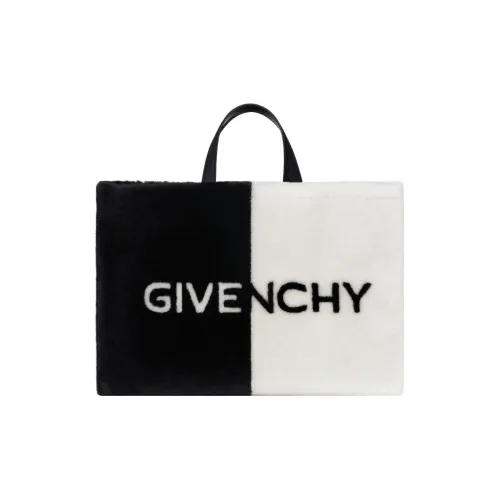 GIVENCHY Leather Tote Bag Shopping Bag Shoulder Bag Crossbody Bag Handbag Medium Size Women's Black/White