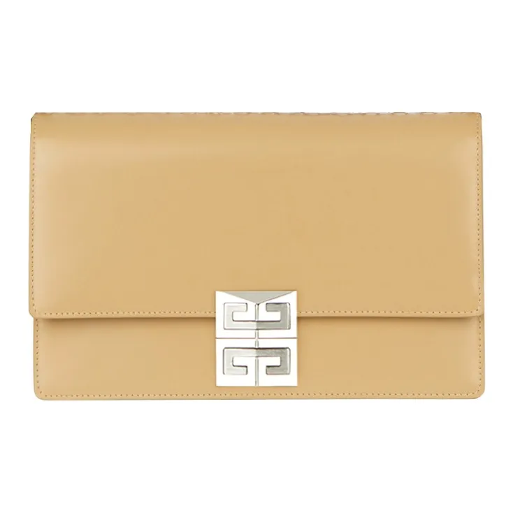Givenchy 4G Cow Leather Chain Shoulder Bag, Crossbody Bag Small Size Women's Beige-0