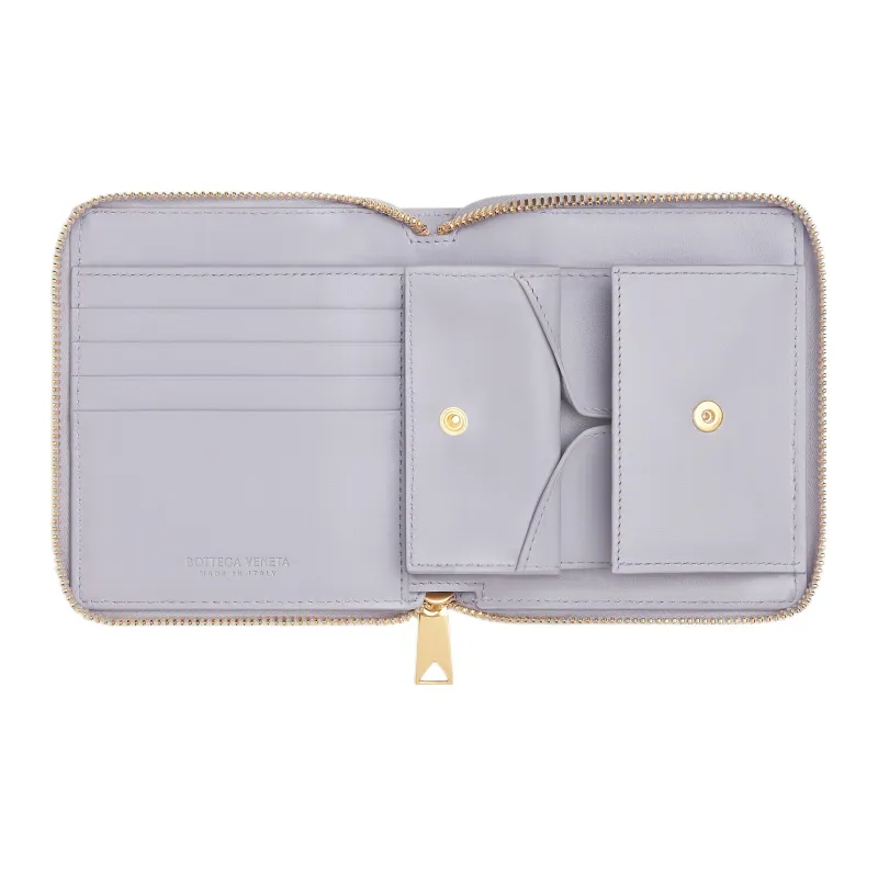 Bottega Veneta Lambskin Wallet Small Size Women's Purple-3