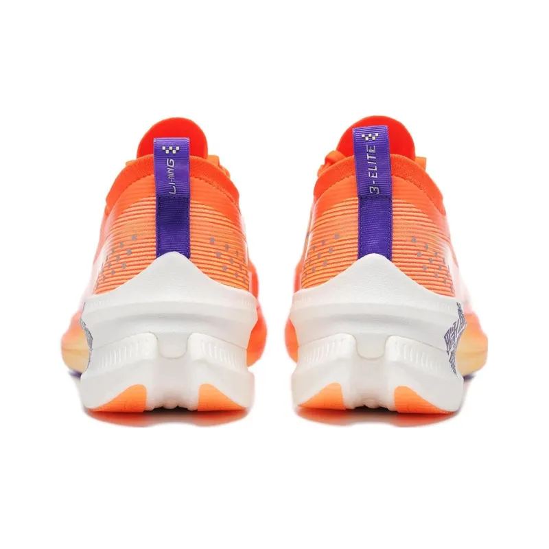 LiNing Feidian 3 Elite Cushioning Breathable Low Top Marathon Running Shoes Unisex Fluorescent Melon Orange-4