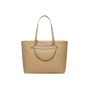 MICHAEL KORS Slater Cow Leather Tote Bag, Shopping Bag, Shoulder Bag, Handbag Large Size Women's Camel