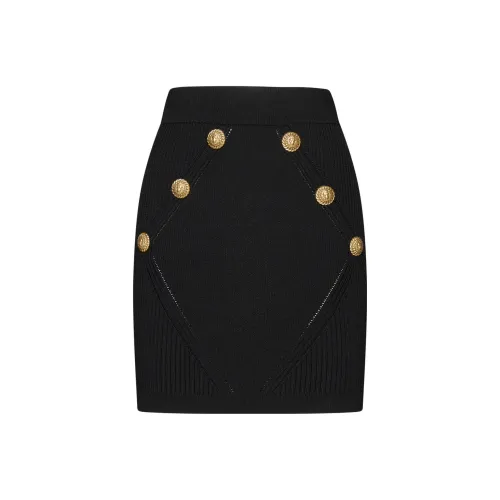 BALMAIN Casual Short Skirts Women's Black