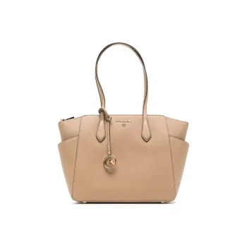 MICHAEL KORS MARILYN Leather Tote Bag, Shopping Bag, Shoulder Bag, Handbag Women's Beige