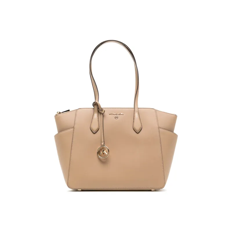 MICHAEL KORS MARILYN Leather Tote Bag, Shopping Bag, Shoulder Bag, Handbag Women's Beige-0