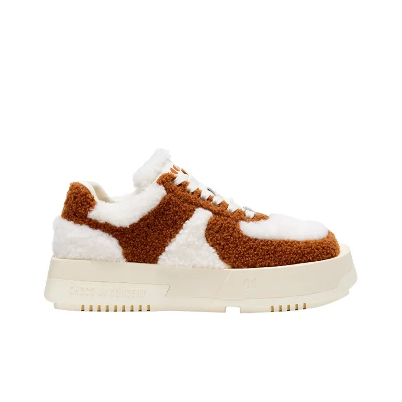 CHOCO CONCERT Low Top Stylish Skateboarding Shoes Unisex Teddy Brown-1
