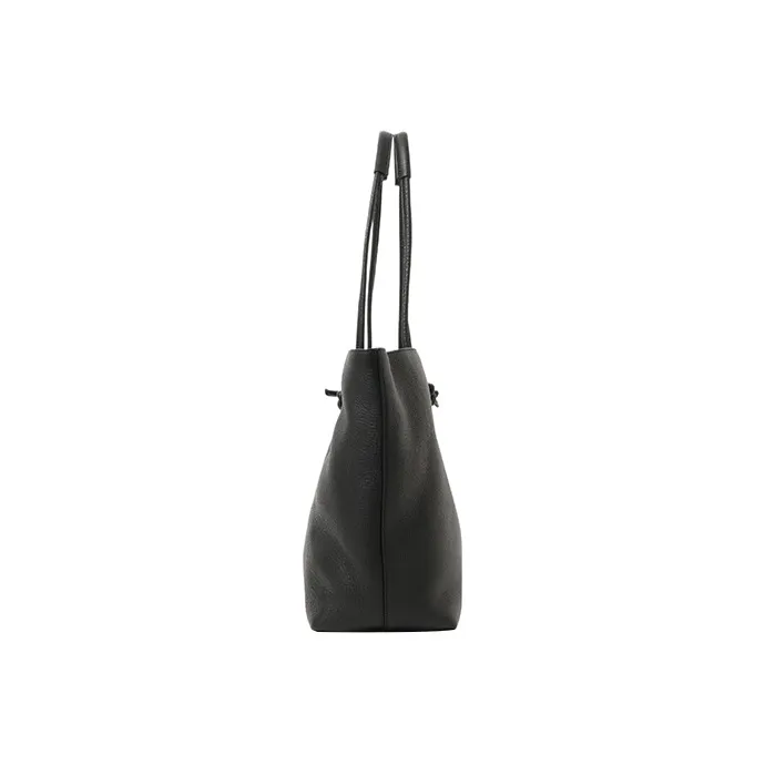 Beams Cow Leather Tote Bag, Shopping Bag, Handbag Men's Black-1