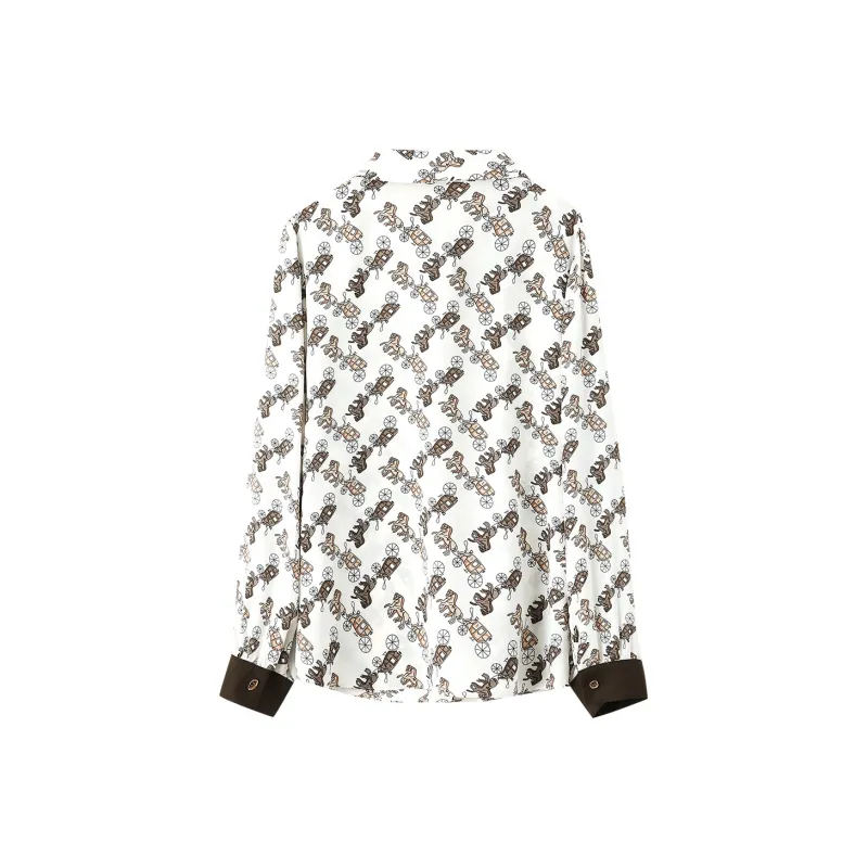 H YXIANG Shirts Women's Coffee-1