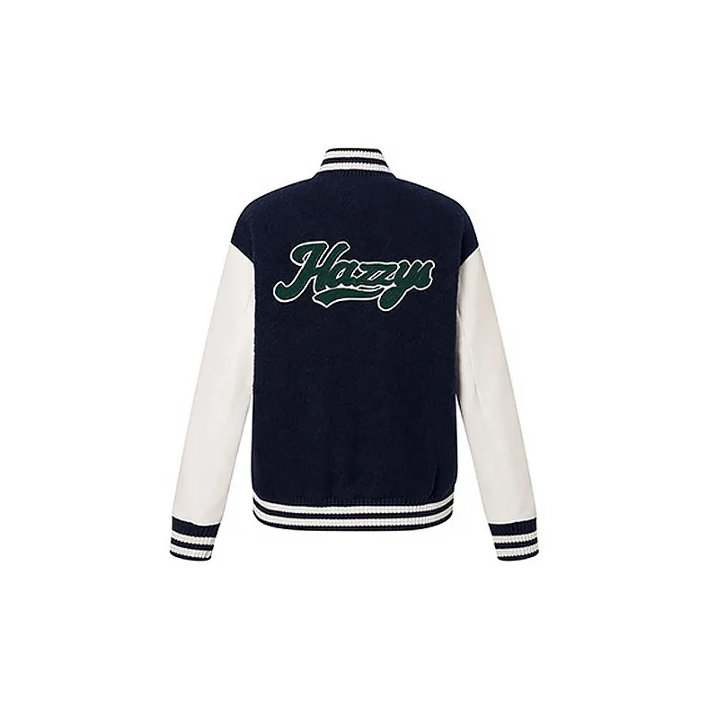 HAZZYS Baseball Jacket Women's Navy-1