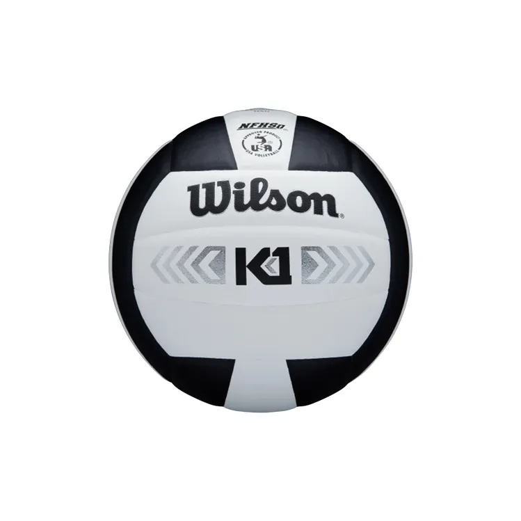 Wilson PU Size 5 Ball Volleyball Unisex Black White-0