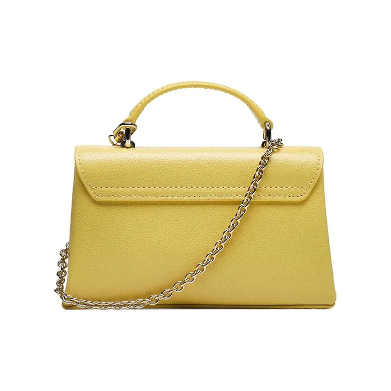 Furla 1927 Collection Genuine Leather Shoulder Bag Crossbody Bag Handbag Mini Women's Yellow-2
