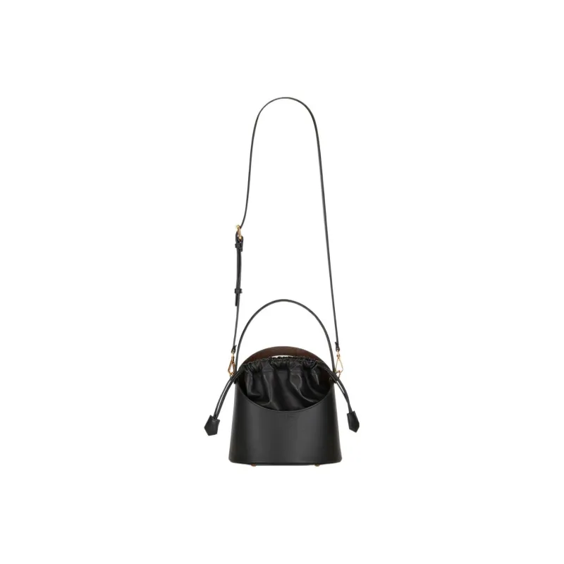 ETRO Calfskin Detail Bucket Bags Shoulder Bag Crossbody Bag Handbag Regular Women's Black-4