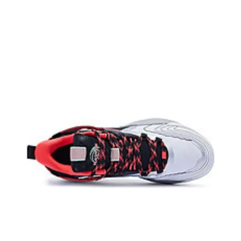 QIAODAN Slip Resistant High Top CHI LIGH Technology Basketball Shoes Men's Misty Gray Black-3